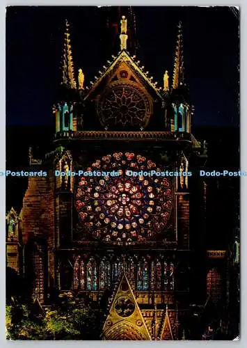 D304590 Notre Dame Rosace Sud Illumination Son et Lumiere Iris Mexichrome PM Par