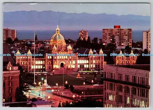 D310584 Kanada British Columbia Victoria Parlamentsgebäude in der Abenddämmerung Stan V Wri