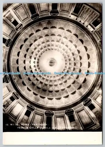 D304628 Roma Pantheon Veduta della Cupola Dall Interno Lozzi Editore RP