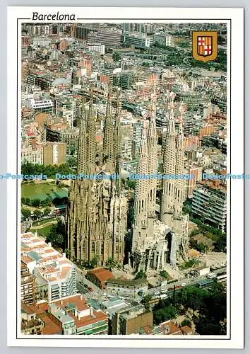 D308006 Spanien Barcelona Luftaufnahme Sühnetempel der Heiligen Familie CEDOSA C