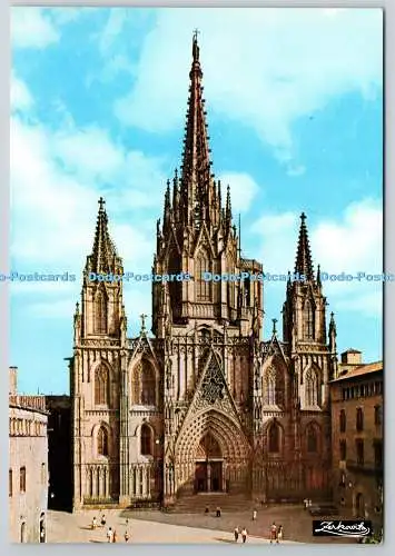 D308007 Spanien Barcelona 2013 Die Kathedrale A Zerkowitz Casamajo Postkarte