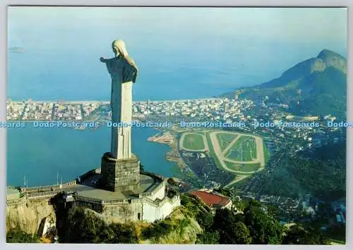D310621 Brasilien Rio de Janeiro Vogelperspektive Cristo Redentor Denkmal Mercato