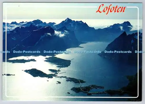 D302048 Lofoten Norwegen Blick auf Berge und Fluss ZUM FOTO