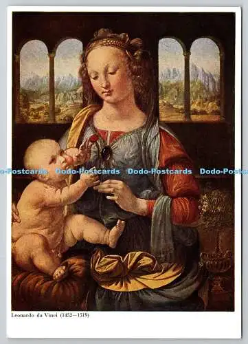 D304634 Leonardo da Vinci Madonna mit der Vase Walter Classen Kunstverlag Zuric