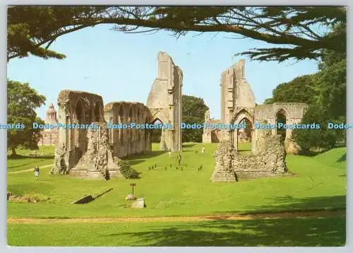 D310677 Somerset Glastonbury Abbey Abbey Ruinen Blick nach Westen Walter Scott Farbe