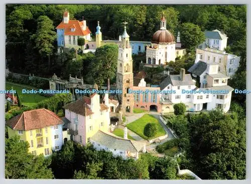 D310722 Wales Gwynedd Portmeirion Village and Gardens Skyscan Balloon Photograph