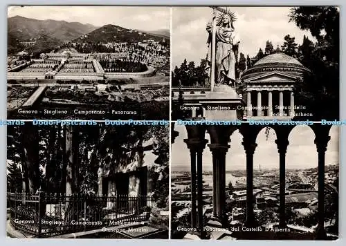 D302160 Genova Staglieno Camposanto Panorama Panorama dal Castello D Albertis Fr