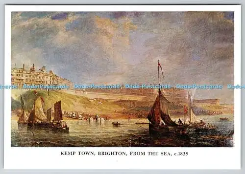 D310810 Brighton Kemp Town From the Sea 1835 Vintage Card