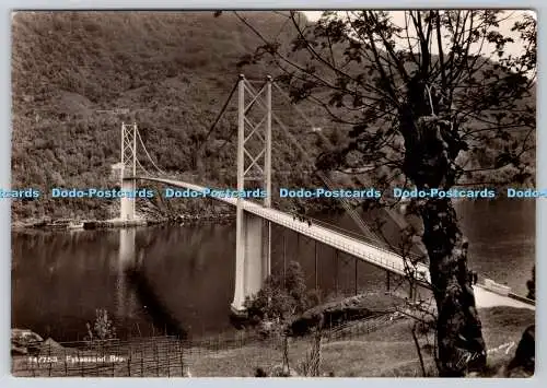 D308196 Norwegen Kvam Fyksesund Brua Hängebrücke Normanns Kunstforlag A S Os