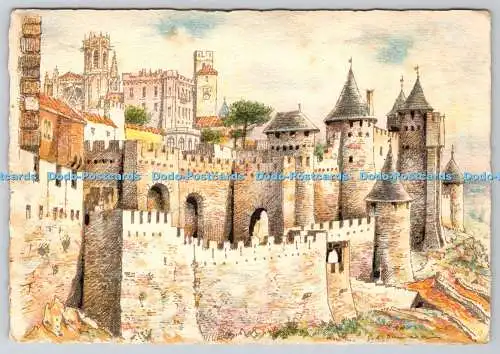 D302243 Carcassonne Les Remparts porte d Aude M Barre and J Dayez