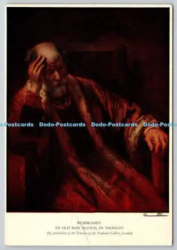 D304829 Rembrandt Ein alter Mann sitzt in Gedanken Treuhänder der Nationalgalerie