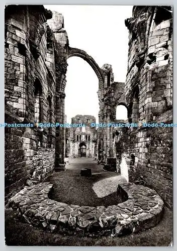 D304850 Lindisfarne Priory Holy Island Northumberland Kirche mit Blick nach Westen mit f