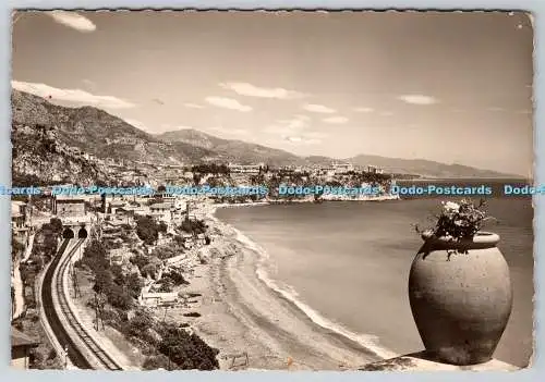 D302319 Cap d Ail La Plage Marquet Au Font le Rocher de Monaco le Cap Martin et