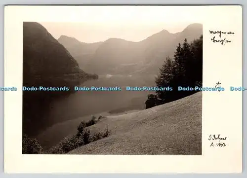 D308276 Morgen am Bergsee AD A Defner Igls bei Innsbruck Austria Handgezug L und