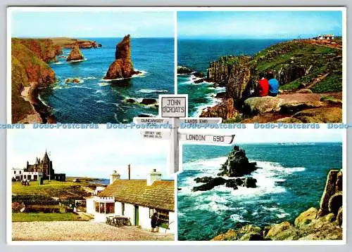 D310938 John O Groats Stapel Duncansby Hotel und Last House Lands End Longshi