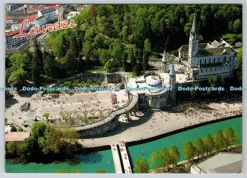 D310940 Lourdes Les Sanctuaires Vue aerienne A Doucet PM Blagnac 1999 Postkarte