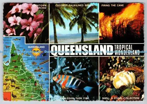 D310941 Karte Queensland Tropical Wonderland Murray Views Gympie Australien W547C 1