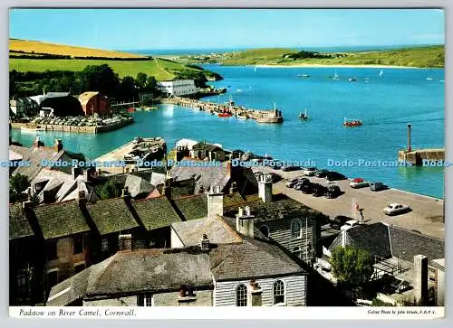D310969 Cornwall Padstow on River Camel John Hinde F R P S London Printed in Ire