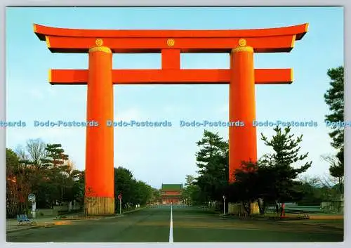 D310985 Japan Kyoto The Grand Torii The Heian Shrine Postkarte