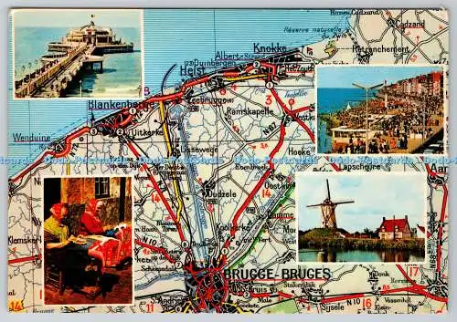 D302566 Brugge D Apres Carte Michelin No 2 Thill Nels Multi View
