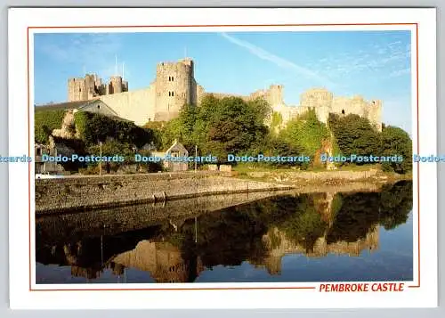 D302692 Pembroke Castle von der Mill Bridge Pembrokeshire Eye Postkarten 1994