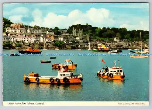 D302697 Cornwall River Fowey von Polruan John Hinde Ltd D Noble 1986