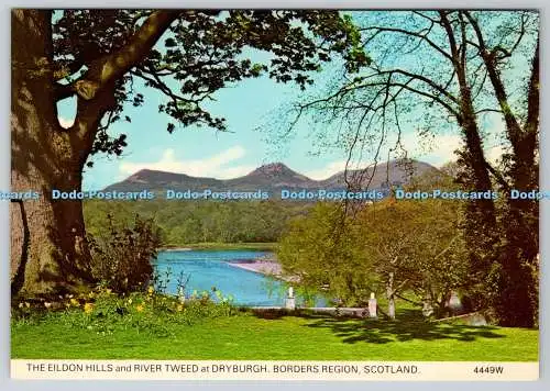 D308706 Schottland Grenzregion Dryburgh Eildon Hills and River Tweed Whiteholme