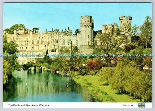 D308821 Warwick Castle and River Avon E T W Dennis Scarborough Photocolour Postc