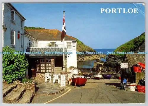 D308868 Portloe The Lugger Inn J Salmon Sevenoaks Cameracolour Postkarte England