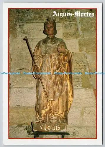 D305510 Aigues Mortes Statue de Saint Louis se trouvant dans l eglise Notre Dame