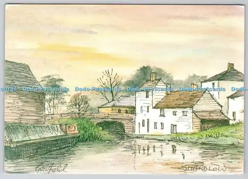 D302922 Shardlow belebter Kanalhafen liegt am Trent Mersey Kanal Standort Kunst Sh