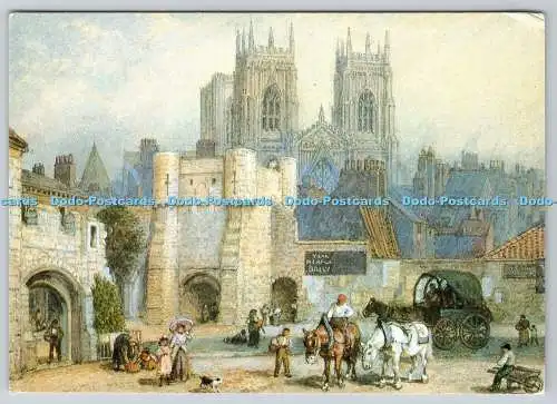 D308875 York City Art Gallery Myles Birket Foster Bootham Bar York Vintage Karte