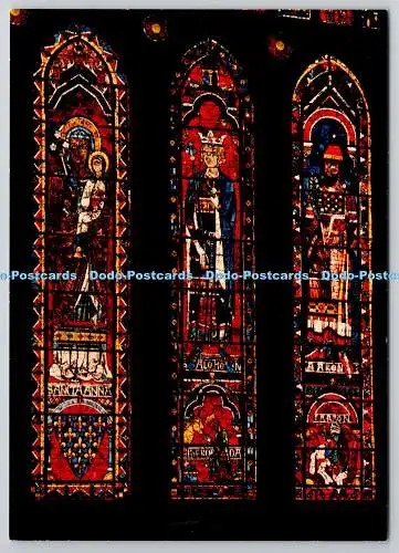 D305517 Cathedrale de Chartres Lancettes Nord Sainte Anne Salomon Aaron Houvet F