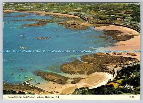 D311594 C I Guernsey Rocquaine Bay and Porteelet Harbour E T W Dennis Airviews
