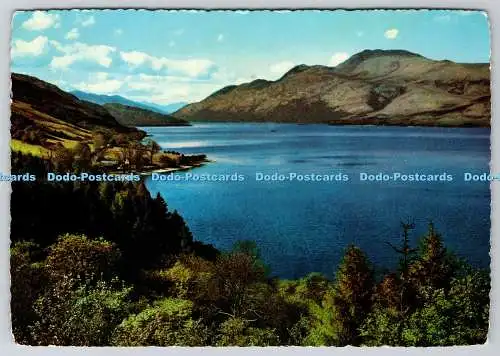 D303005 Loch Lomond With The Ben Beyond Dunbartonshire Valentine and Sons Ltd Du