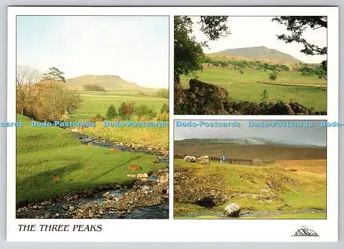 D308970 The Three Peaks Penny Gent Ingleborough Whernside Millstone Karten Englisch