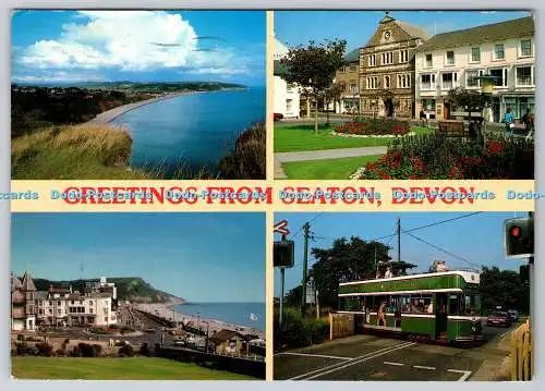 D311627 Grüße von Seaton Devon John Hinde PM Axminster Devon 1991 Multi Vie