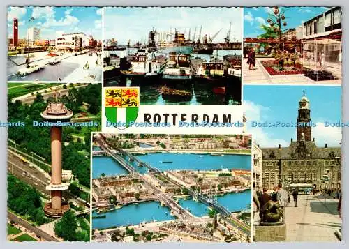 D309005 Niederlande Rotterdam Gebr Spanjersberg N V Krüger Postkarte Mehrfachansicht