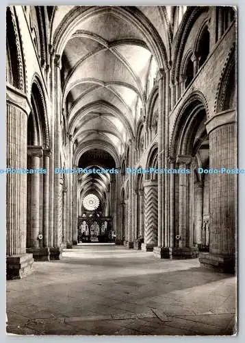 D305679 Durham Kathedrale Schiff Blick nach Ostengland Postkarte