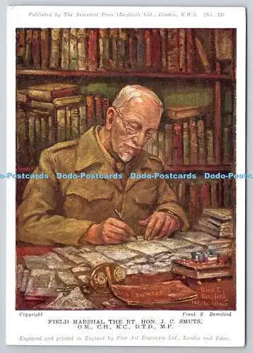 D305694 Field Marshal The RT Hon J C Smuts Fine Art Engravers London and Esher T