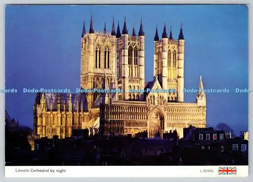D311779 Lincoln Cathedral by Night E T W Dennis Scarborough
