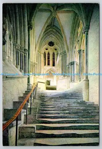 D305780 Somerset Wells Kathedrale Die Treppe zum Kapitelsaal J Arthur Dixon