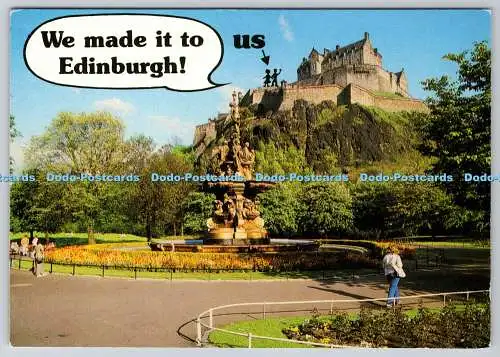 D311802 Wir schafften es von der Ross Fountain Princess Street nach Edinburgh, das Schloss