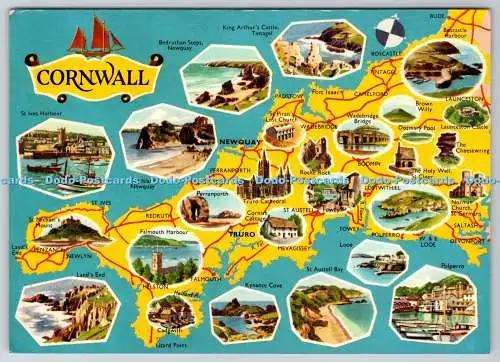 D311839 Cornwall Karte Jarrold Norwich England
