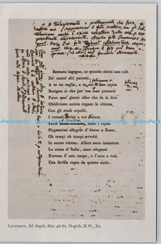 D305829 Napoli Leopardi Ad Angelo Mai 46 60 XVIII Convegno Interuniversitario Br