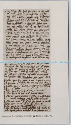 D305830 Napoli Leopardi Sopra il mon di Dante XVIII Convegno Interuniversitario