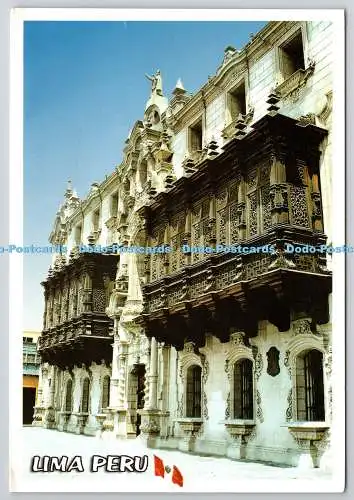 D305843 Peru Lima Palacio Arzobispal Fenno Publicidad Derechos Reservados Postca