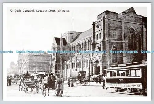 D311878 Melbourne St Pauls Cathedral Swanston Street E R Victoria The Garden Sta