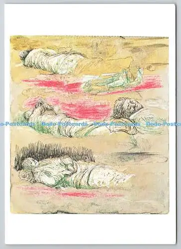 D305868 The British Museum Sleeping Woman Henry Moore Zeichnung Nr. 7 aus Shelter