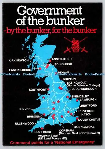 D305874 Karte Regierung des Bunkers Eine aus der Serie der UK Informationskarten Le